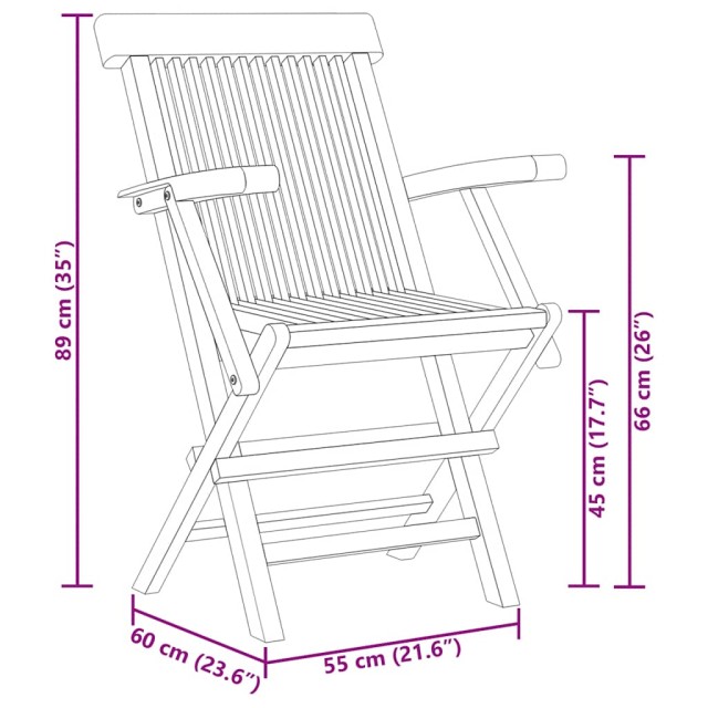 Salon de jardin 5 pcs Bois de teck massif