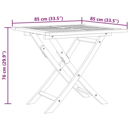 Salon de jardin 5 pcs Bois de teck massif