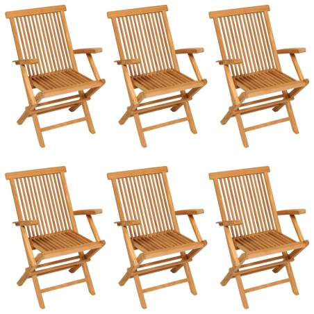 Salon de jardin 7 pcs Bois de teck massif