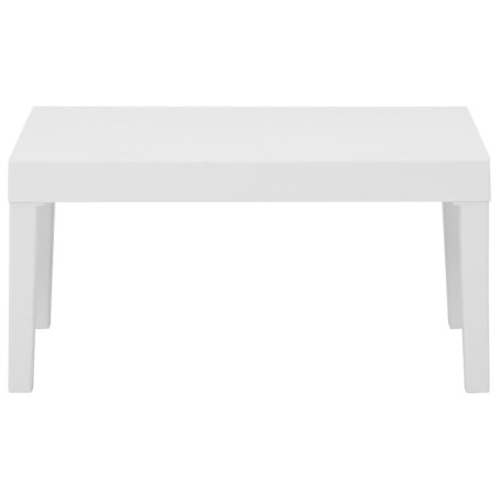 Salon de jardin 3 pcs avec coussins Plastique Blanc