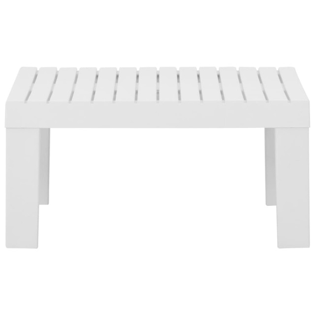 Salon de jardin 3 pcs avec coussins Plastique Blanc