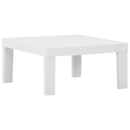 Salon de jardin 4 pcs avec coussins Plastique Blanc