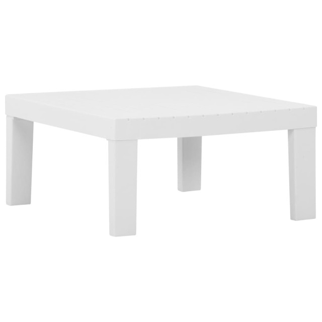 Salon de jardin 4 pcs avec coussins Plastique Blanc