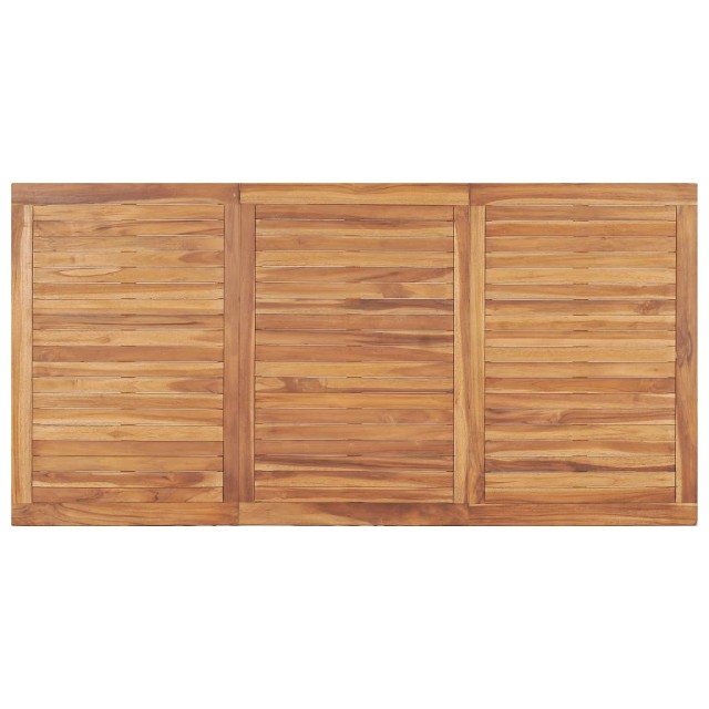 Ensemble de salle à manger de jardin 7 pièces 180 x 90 cm en bois de teck massif