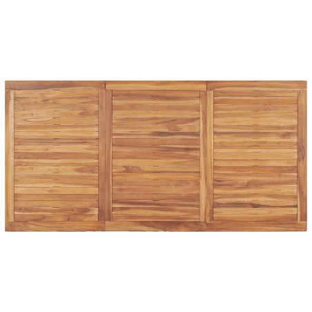 Ensemble de salle à manger de jardin 7 pièces 180 x 90 cm en bois de teck massif