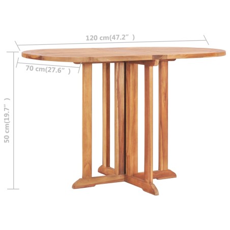 Ensemble à manger d'extérieur pliable 5 pcs Bois solide de teck