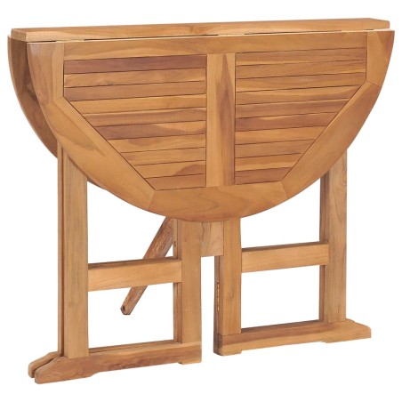 Ensemble à manger d'extérieur pliable 5 pcs Bois solide de teck