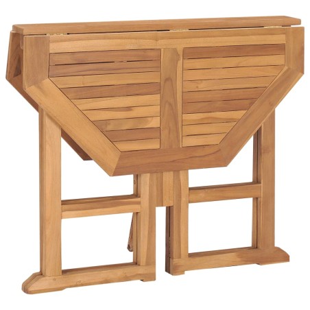 Ensemble à manger d'extérieur pliable 5 pcs Bois solide de teck