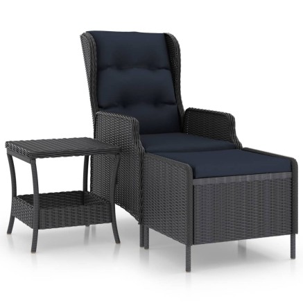 Salon de jardin 2 pcs avec coussins résine tressée gris foncé 2