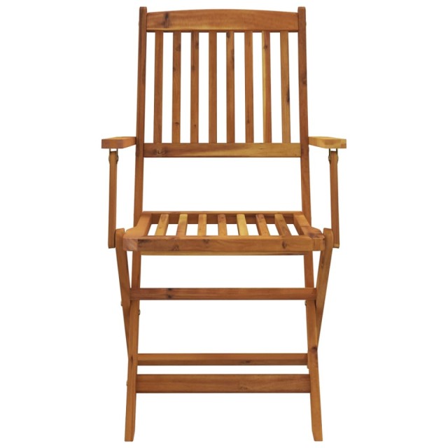 Ensemble à manger de jardin pliable 7 pcs bois d'acacia solide