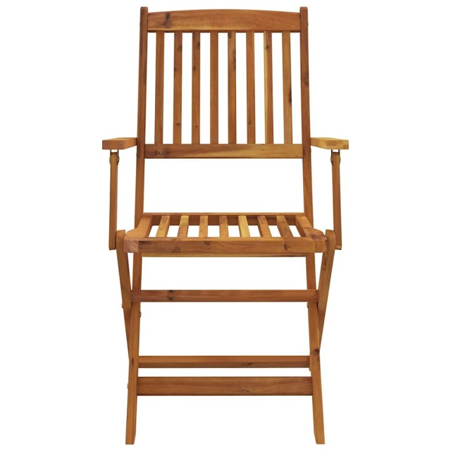 Ensemble à manger de jardin pliable 9 pcs bois d'acacia solide