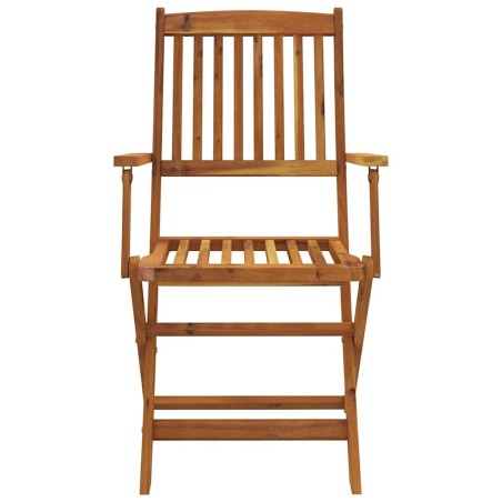 Ensemble à manger de jardin pliable 9 pcs bois d'acacia solide