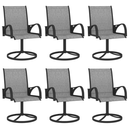 Ensemble à manger de jardin 7 pcs textilène et acier