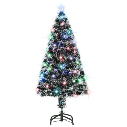 Arbre de Noël pré-éclairé avec support et LED 120 cm fibre optique