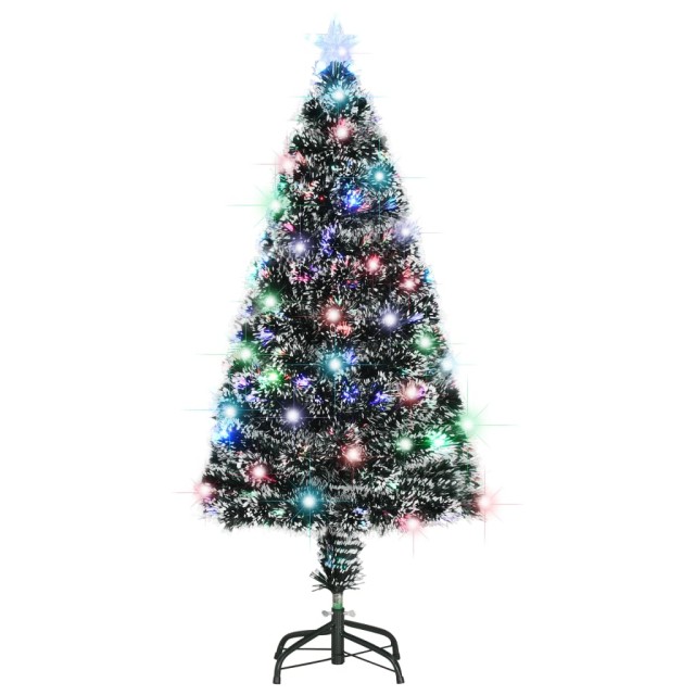 Arbre de Noël pré-éclairé avec support et LED 120 cm fibre optique