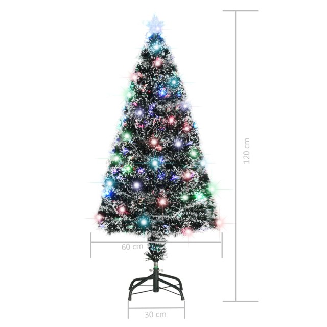 Arbre de Noël pré-éclairé avec support et LED 120 cm fibre optique