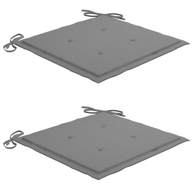 Chaises de jardin avec table à thé et coussins Acacia solide