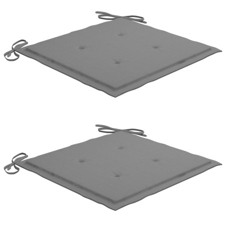 Chaises de jardin avec table à thé et coussins Acacia solide