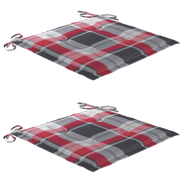 Chaises de jardin avec table à thé et coussins Acacia solide