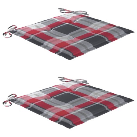 Chaises de jardin avec table à thé et coussins Acacia solide