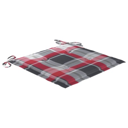 Chaises de jardin avec table à thé et coussins Acacia solide