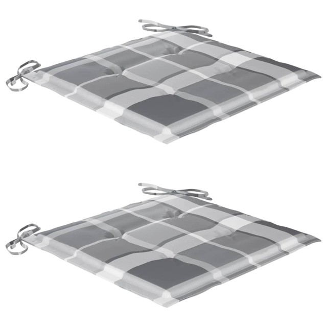 Chaises de jardin avec table à thé et coussins Acacia solide