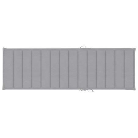 Chaise longue de jardin avec coussin Bois d'acacia solide