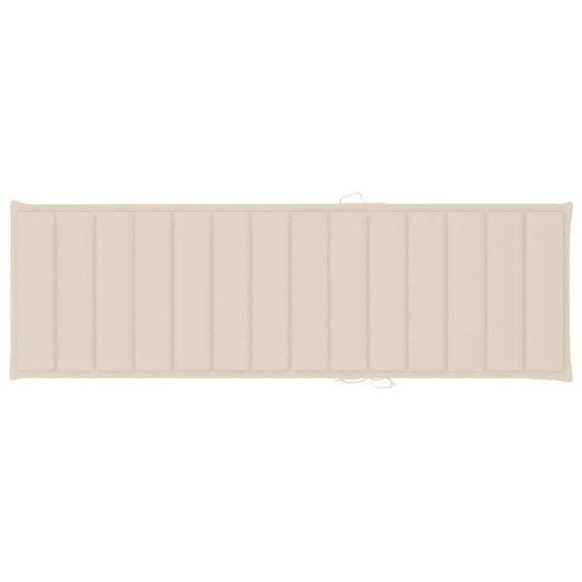 Chaise longue de jardin avec coussin Bois d'acacia solide