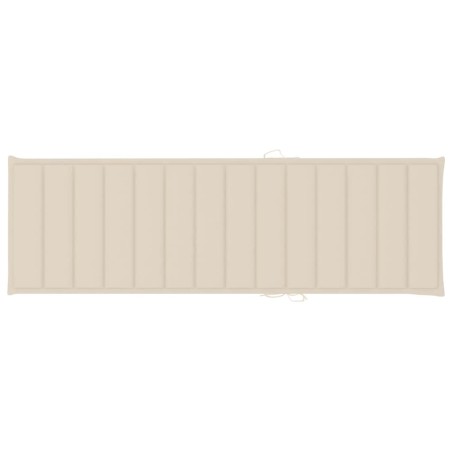 Chaise longue de jardin avec coussin Bois d'acacia solide