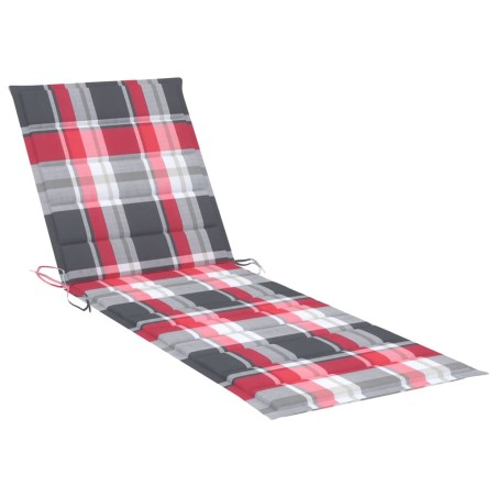 Chaise longue de jardin 2 places avec coussin Gris Acacia