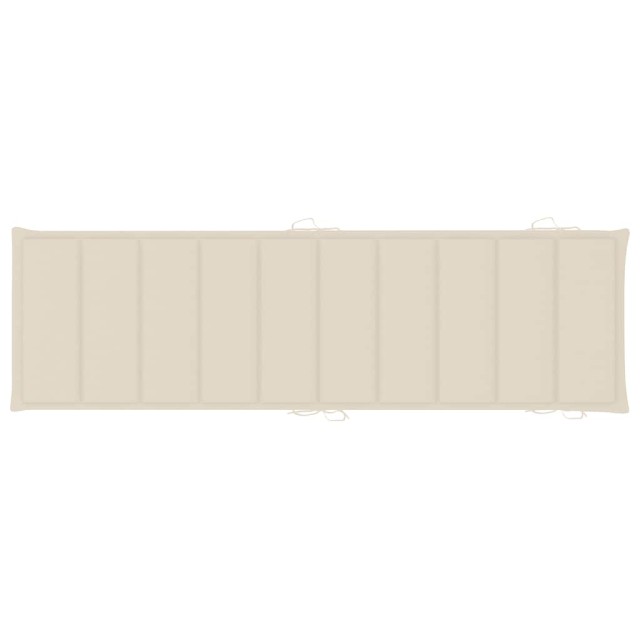 Chaise longue de jardin avec coussin Bois d'acacia solide