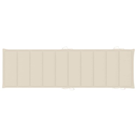 Chaise longue de jardin avec coussin Bois d'acacia solide