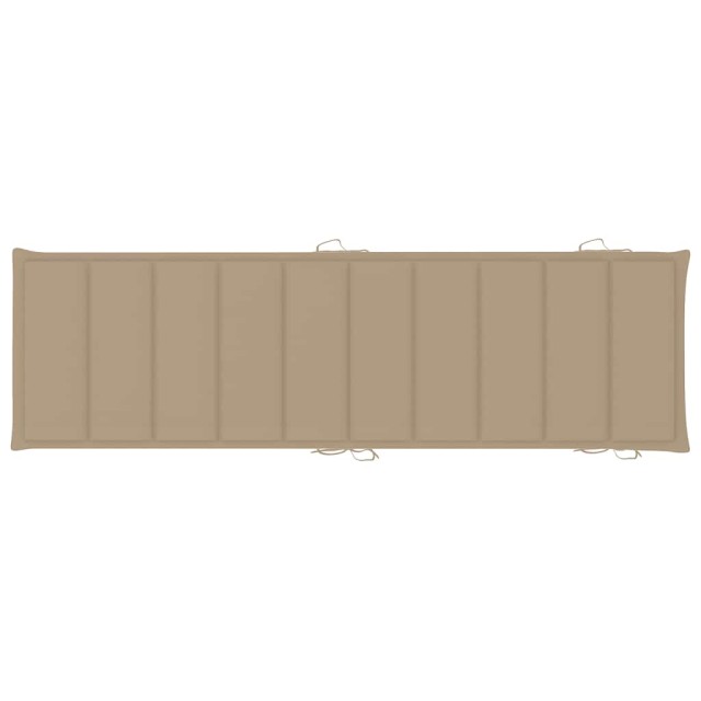 Chaise longue de jardin avec coussin Bois d'acacia solide