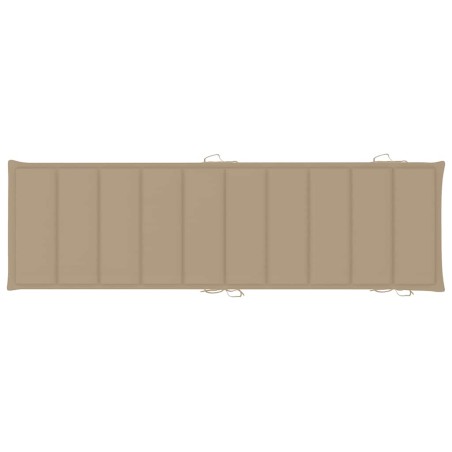 Chaise longue de jardin avec coussin Bois d'acacia solide