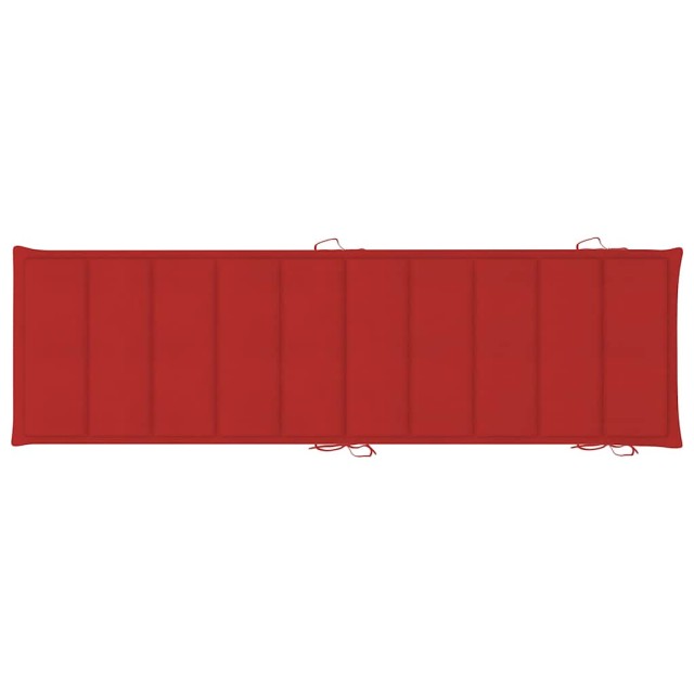 Chaise longue de jardin avec coussin Bois d'acacia solide