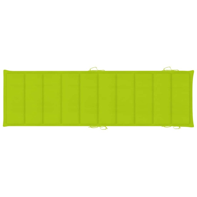 Chaise longue de jardin avec coussin Bois d'acacia solide