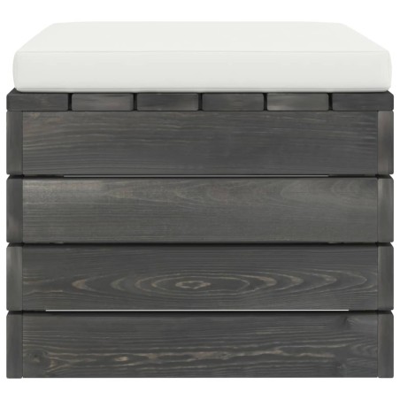 Salon palette de jardin 2 pcs avec coussins Bois de pin massif