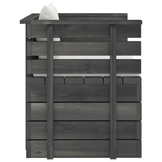 Fauteuil de jardin avec coussins Bois de pin