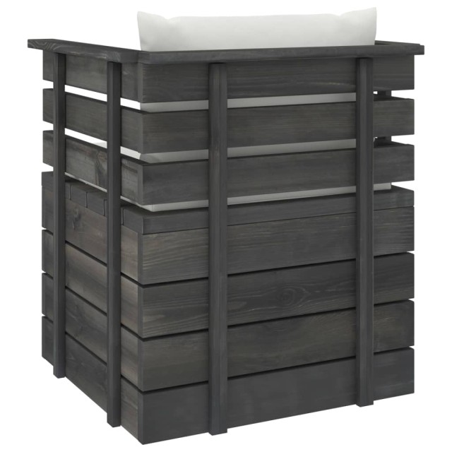 Fauteuil de jardin avec coussins Bois de pin