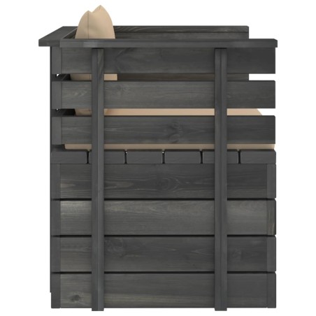 Fauteuil de jardin avec coussins Bois de pin