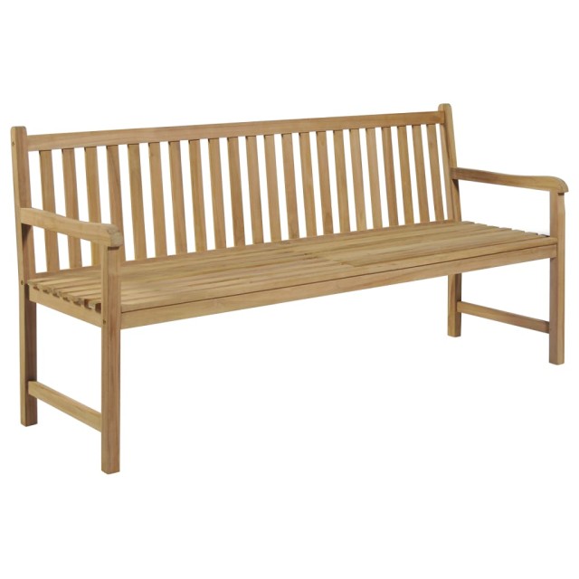 Banc de jardin avec coussin anthracite 175 cm Teck massif