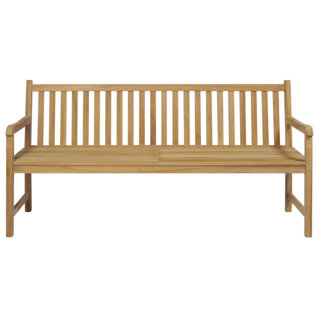 Banc de jardin avec coussin beige 175 cm Bois de teck massif