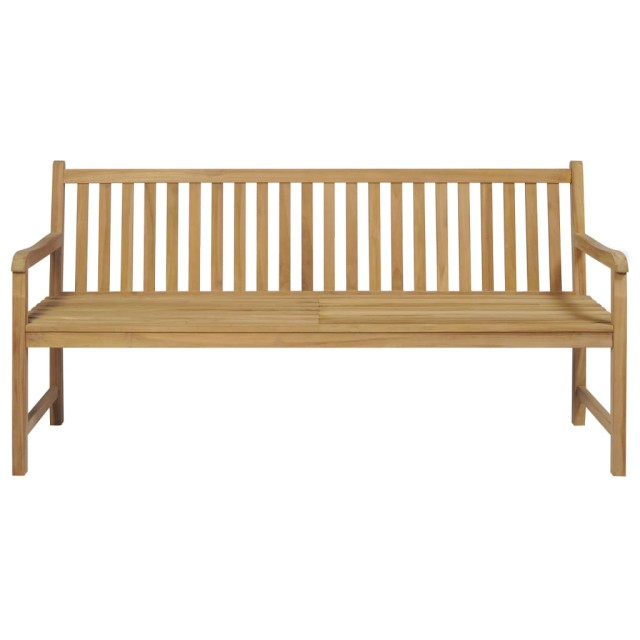 Banc de jardin avec coussin bleu 175 cm Teck massif