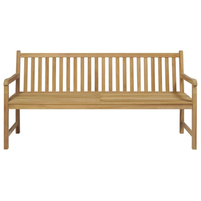Banc de jardin avec coussin rouge 175 cm Bois de teck massif