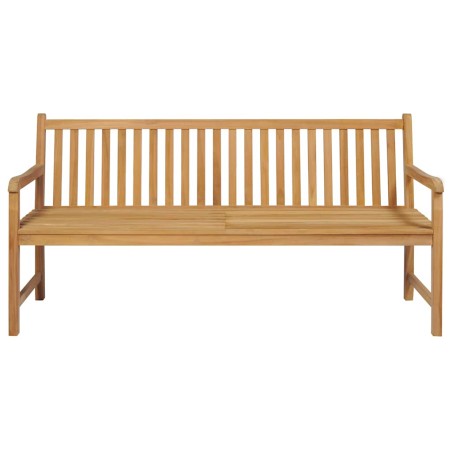 Banc de jardin avec coussin taupe 175 cm Teck massif