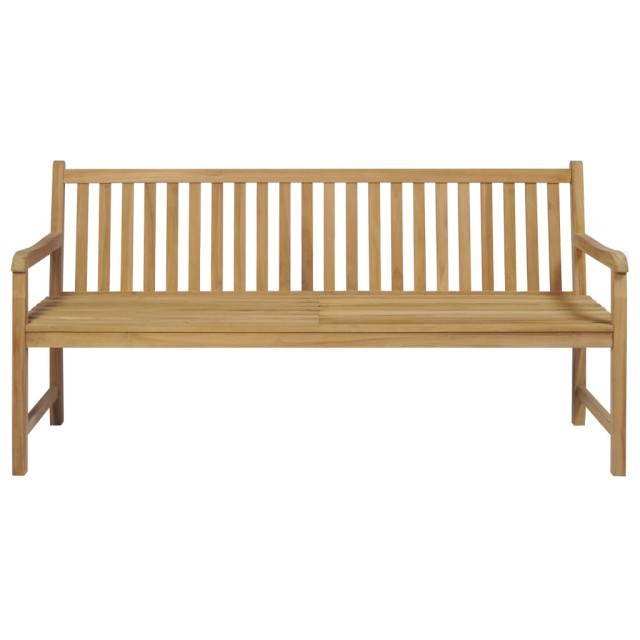 Banc de jardin avec coussin bleu royal 175 cm Teck massif