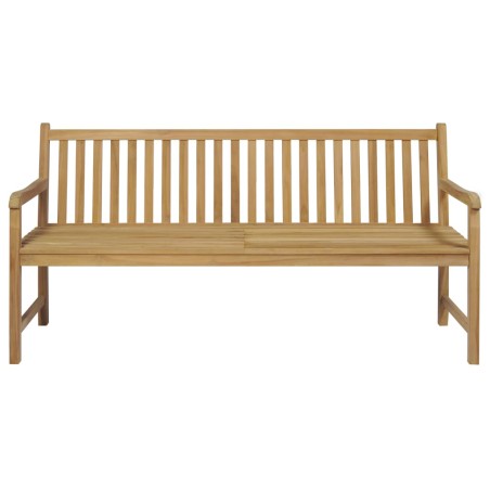 Banc de jardin avec coussin bleu royal 175 cm Teck massif