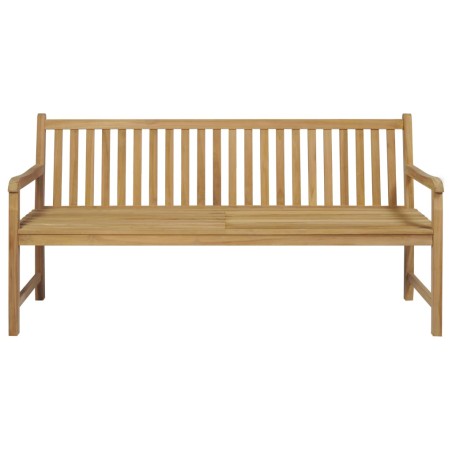 Banc de jardin avec coussin vert vif 175 cm Bois de teck massif