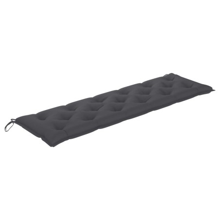 Banc de jardin avec coussin anthracite 175 cm Teck massif