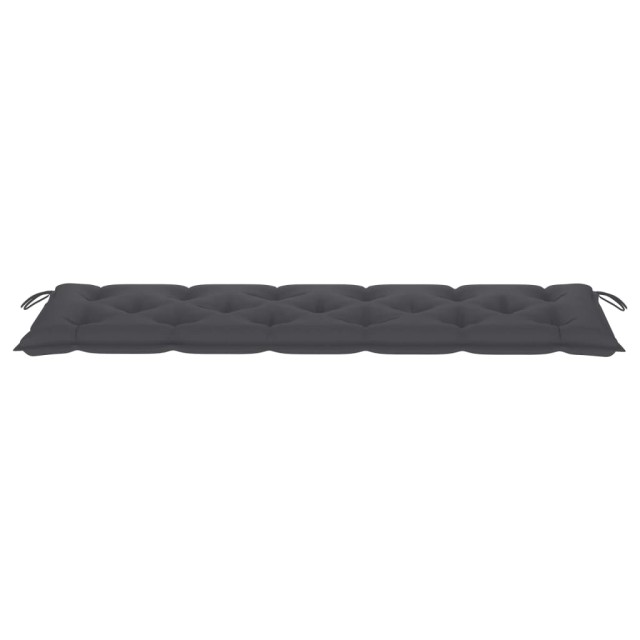 Banc de jardin avec coussin anthracite 175 cm Teck massif